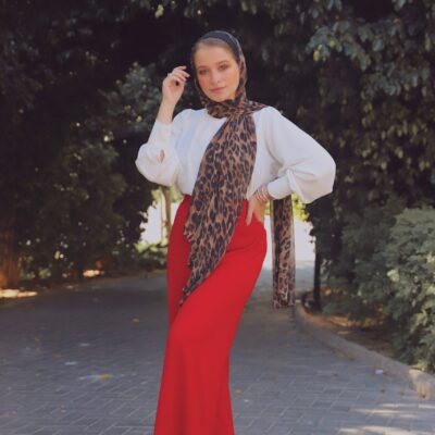 wide leg pants - red, size 2