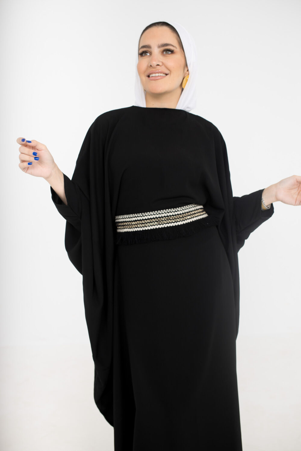 Butterfly Embroidered Abaya - Image 3