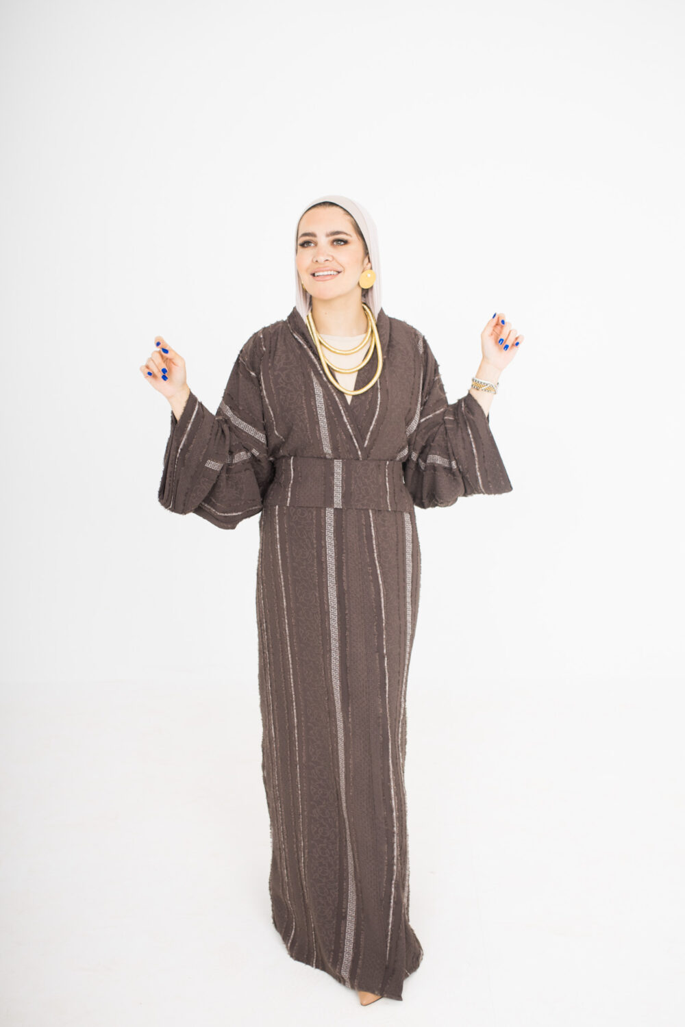 Versace print Abaya - Image 8