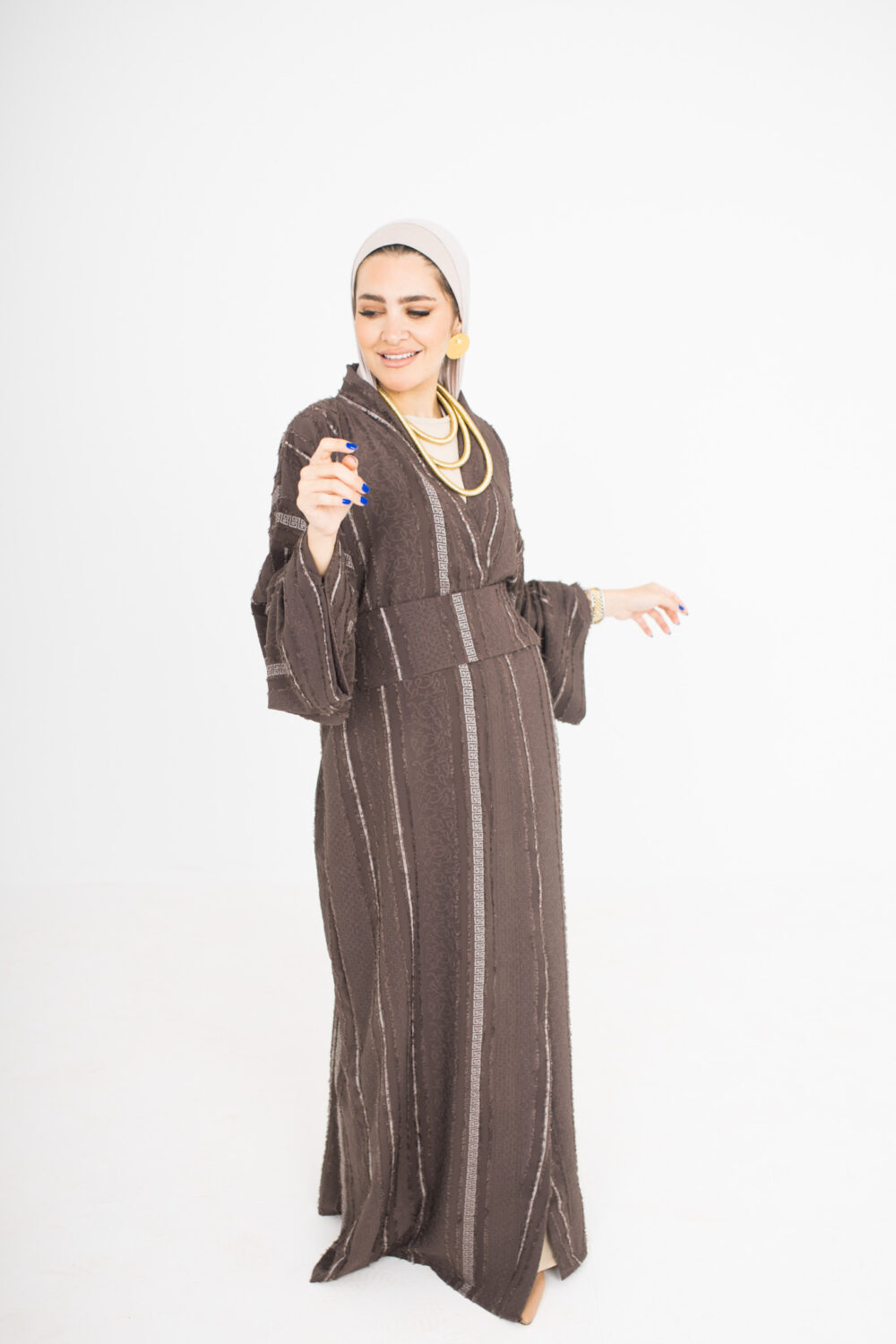 Versace print Abaya - Image 7