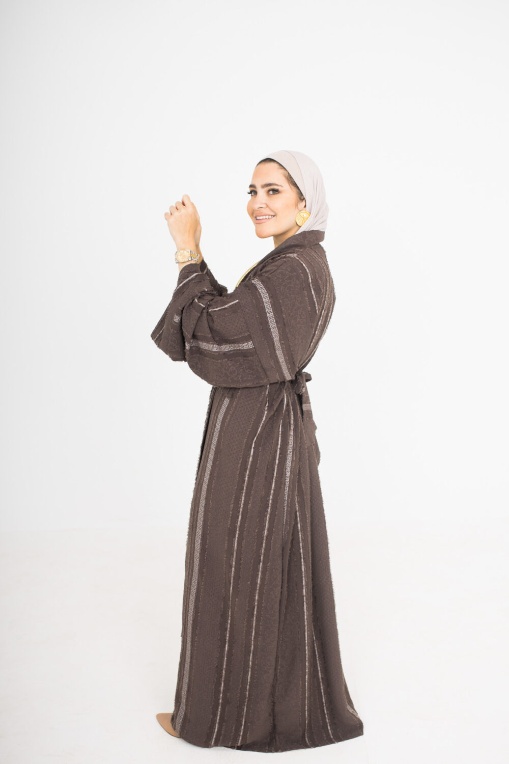 Versace print Abaya - Image 6