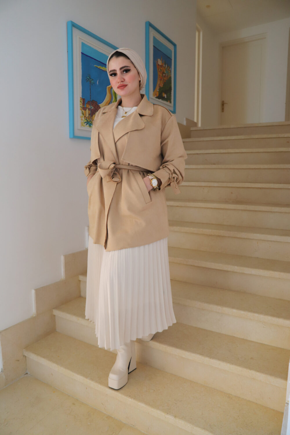 suede trench coat - Image 5