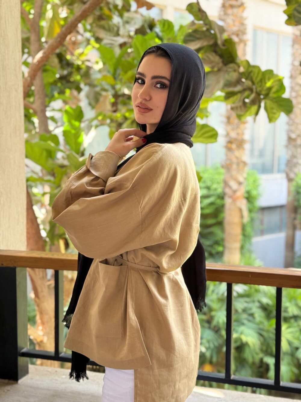 oversized linen blouse - Image 3