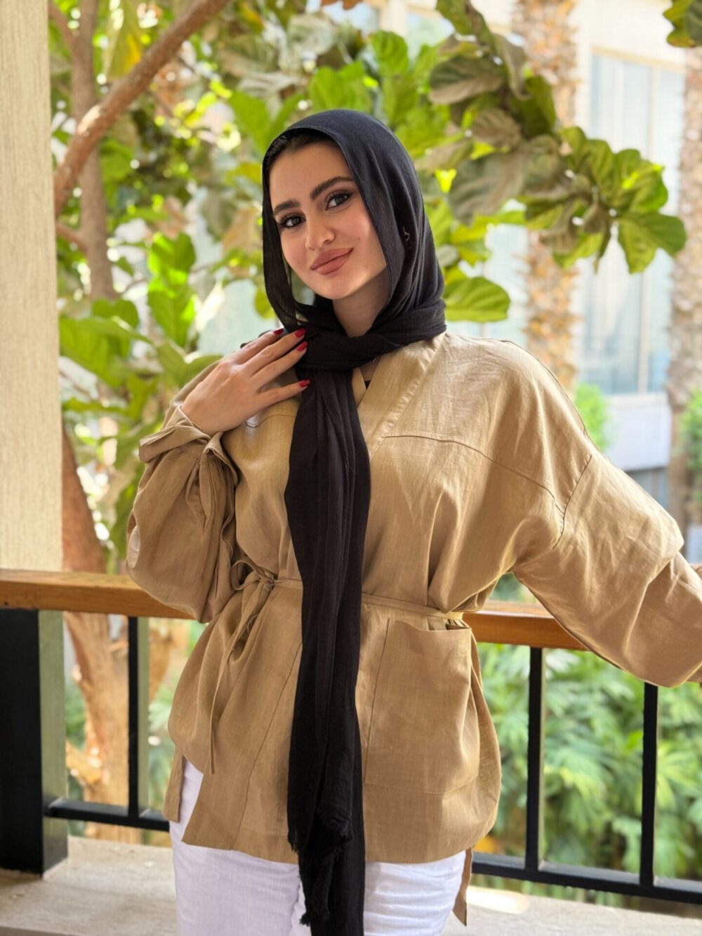 oversized linen blouse - Image 4