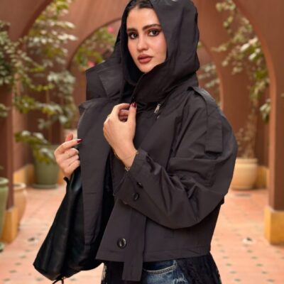 cropped waterproof jacket