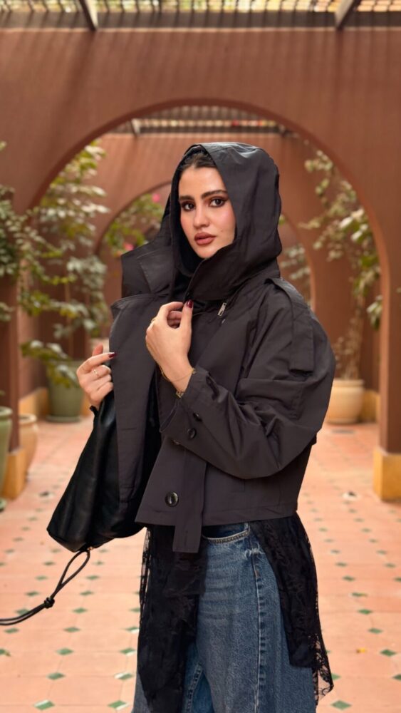 cropped waterproof jacket