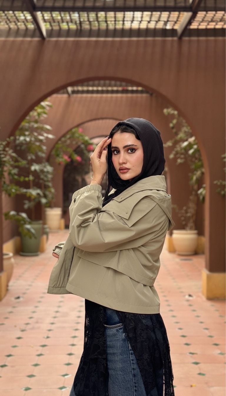 cropped waterproof jacket - Image 4