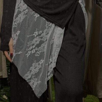 Alternative view of layered lace skirt